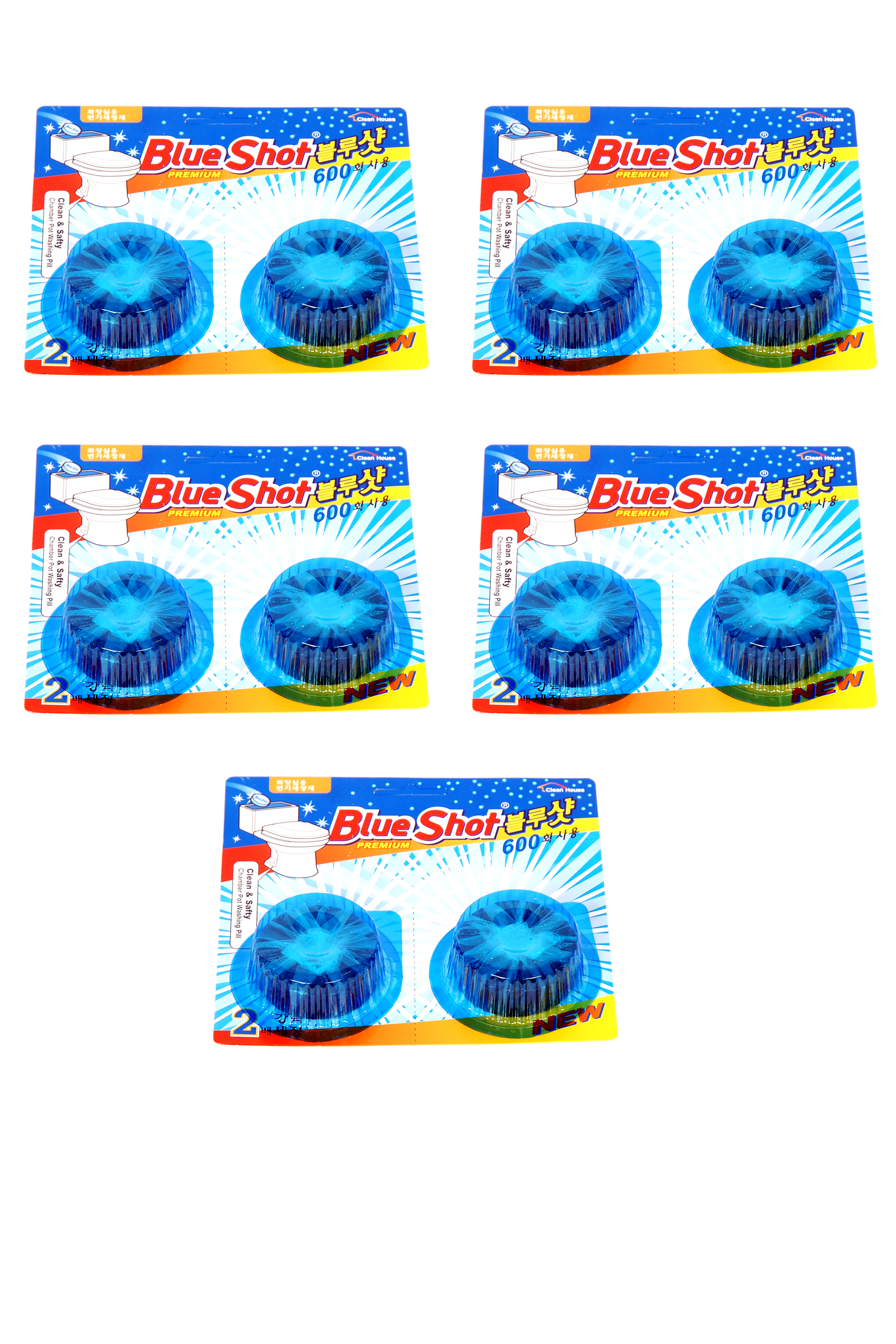 [Korea] Set of 5 Toilet Stain Remover Blister Packs, Toilet Cleaner, Toilet Odor Eliminator Blueshot Korea - Genuine Product Giá 233,000 Đồng*Miễn phí vận chuyển