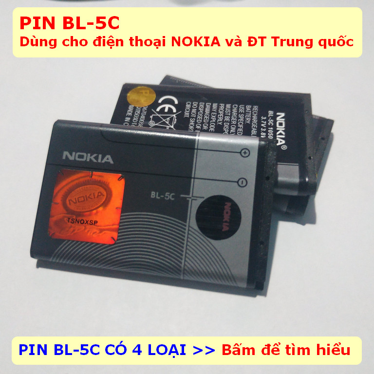 [Loại 1] pin 5c pin bl-5c dành cho điện thoại nokia và điện thoại trung quốc