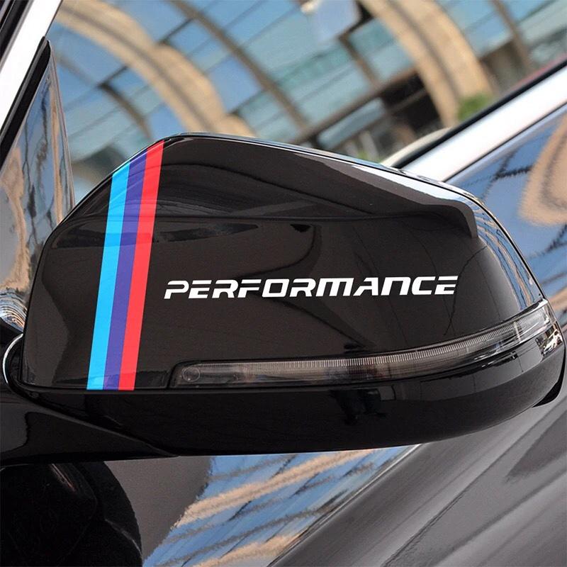 [HCM]Bộ 2 tem dán gương chiếu hậu ô tô Performance (trắng)
