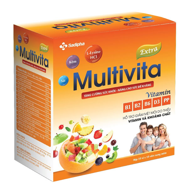 Multivita Extra, hỗ trợ tăng cường sức khỏe, nâng cao sức đề kháng  Hai