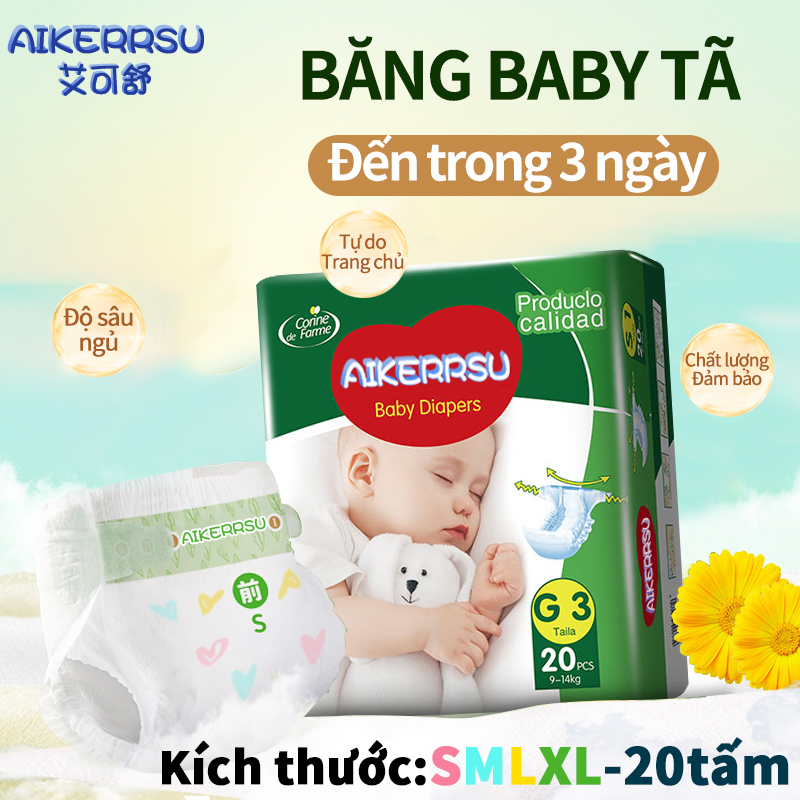 AIKERRSU!Băng keo Tã Dán Tã trẻ em 20pcs!tã dán trẻ sơ sinh!Vận chuyển miễn phí Tã trung bình! Băng keo cỡ trung bình cho tã!tã quần cho bé Tã trẻ em Tã nhỏ Tã giảm giá lớn tã cái tã trẻ sơ sinh tả quân cho bé giá rẻ!