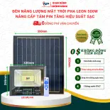Đèn năng lượng mặt trời sân vườn, đèn led năng lượng mặt trời pha đơn  LEON 300W,500W SHOP NHẬT PHONG cảm biến áng sáng tự động sáng, có điều khiển,tấm pin dây dài gần 5m chống nước IP67, bảo hành 1 năm
