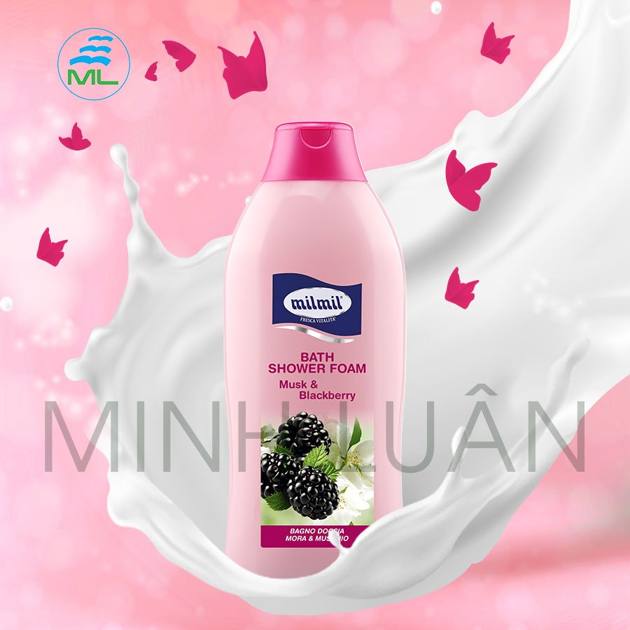 Sữa tắm tinh dầu hoa xạ hương trắng và phúc bồn tử 750ml