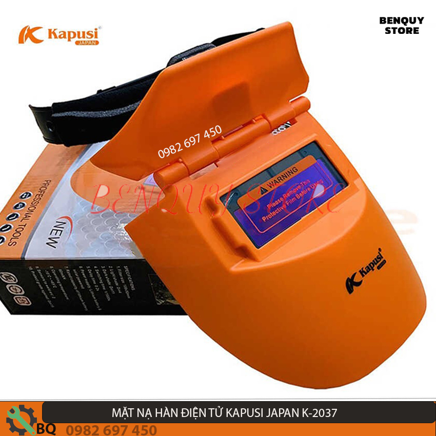 Mặt nạ hàn điện tử nhật kapusi k-2037 tự động điều chỉnh sáng tối, kính hàn cao cấp chống lóa bảo vệ mắt. công nghệ nhật