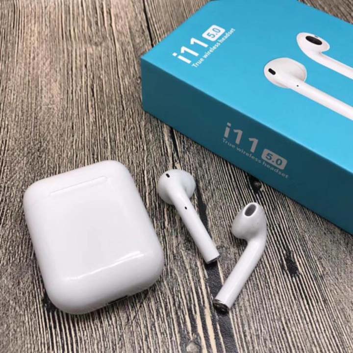 Tai nghe blutooth 2 tai iPod i11 tốc độ 5.0 nghe nhạc hay tuyệt đỉnh . - Tai nghe iPod i11