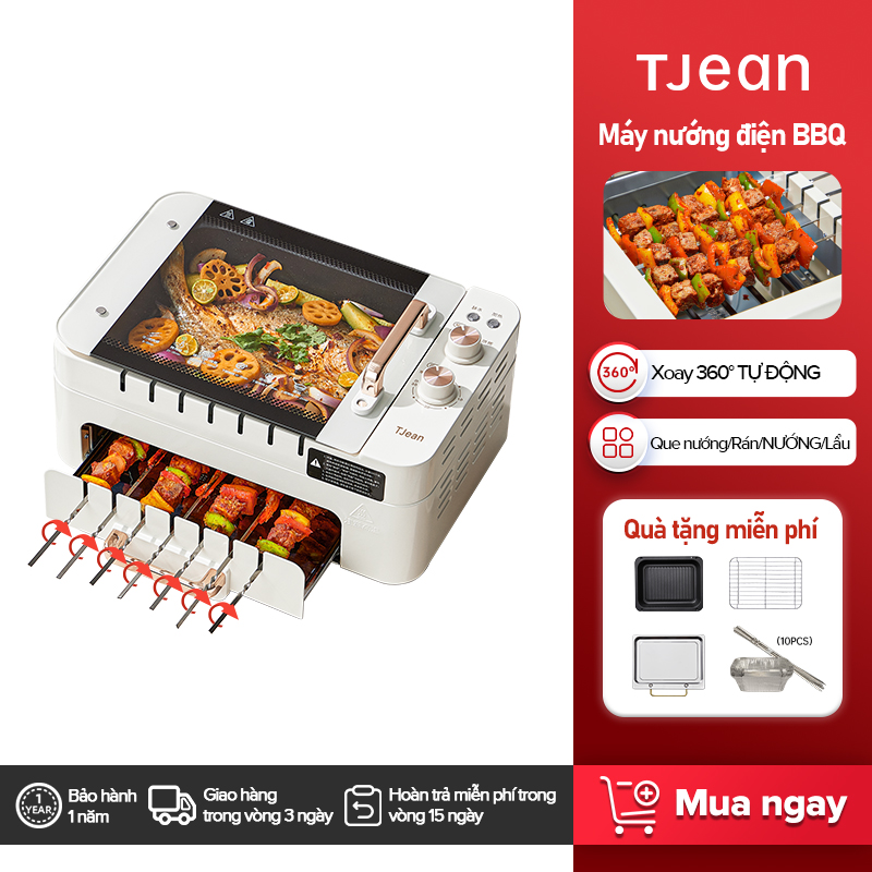 TJean Bếp Nướng Điện Không Khói bếp nướng điện cao cấp đa năng gia đình