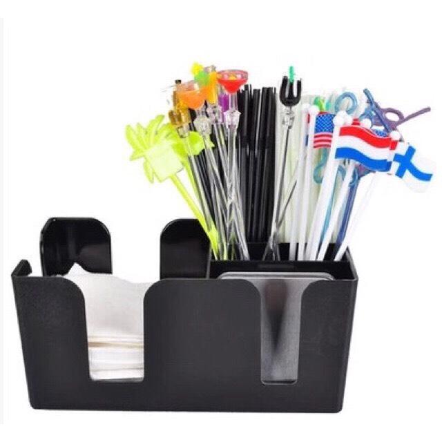 [HCM]Khay đựng ống hút giấy ăn