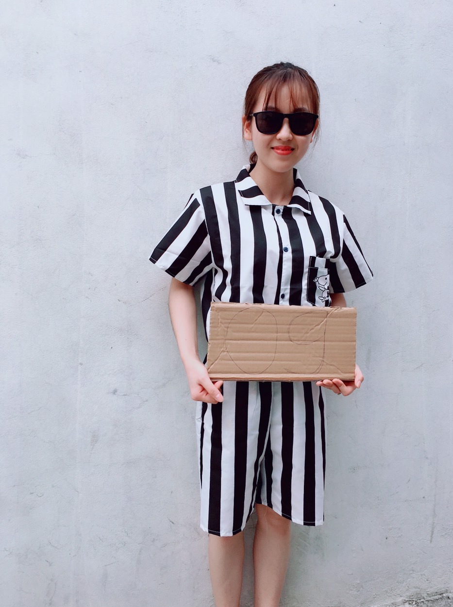 [ CHƠI LÀ CHẤT LÀ NGẦU ] Bộ Tù Trưởng Kẻ Sọc Quần Áo Phạm Nhân Pizama Siêu Hot R4