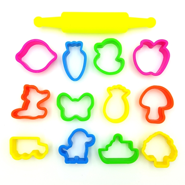Dough Tools Set for Kids Various Plasticine Molds Cutter Rollers