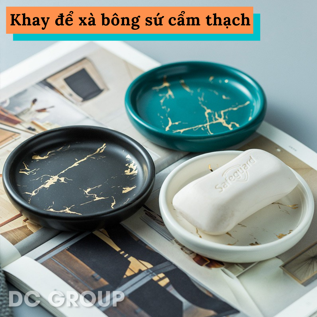 Khay Để Xà Bông Bằng Sứ 200gr, Kệ để xà phòng cục Dùng Trong Khách Sạn Nhà Hàng Sang Trọng