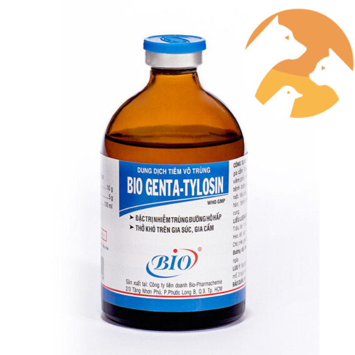 Thuốc gà đá Bio Genta Tylosin [100 ml] cho gà đá khẹt, khò khè