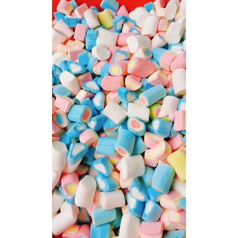 Kẹo Bông Sắc Màu Lon 200Gram , Kẹo masmalow