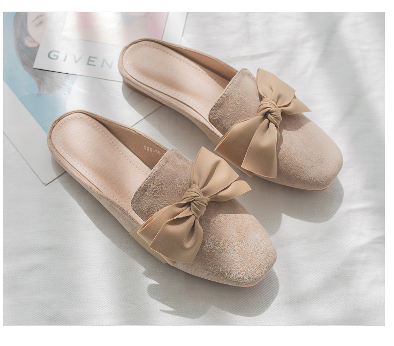 [HÀNG MỚI VỀ] Giày sục nữ hoa nơ to bản nữ tính - G033