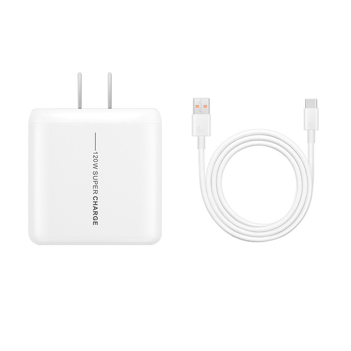 Bộ sạc nhanh 120W cổng USB QC3.0 kèm cáp Type C sạc đầy pin nhanh chóng chất liệu chống cháy