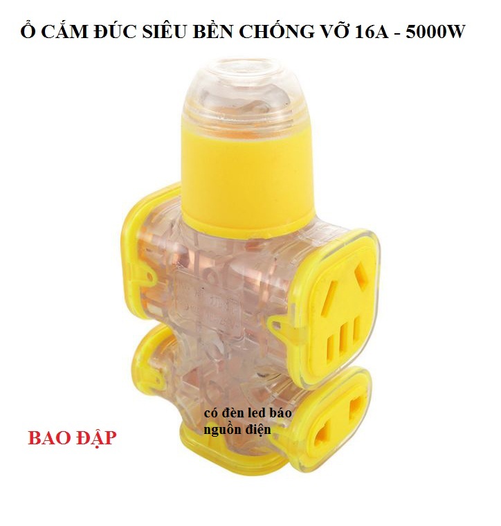 Ổ cắm đúc 16 lỗ lõi đồng không vỡ siêu chặt siêu bền