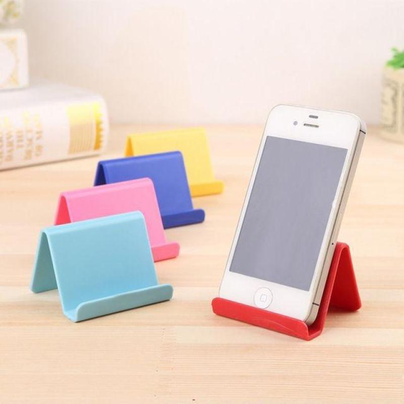 Giá đỡ điện thoại/máy tính bảng thông minh để bàn nhỏ gọn tiện dụng, nhựa, giao màu ngẫu nhiên