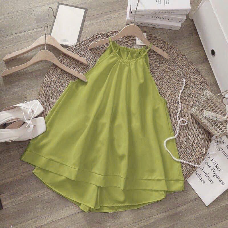 Set bộ cổ yếm vải voan cực xinh.