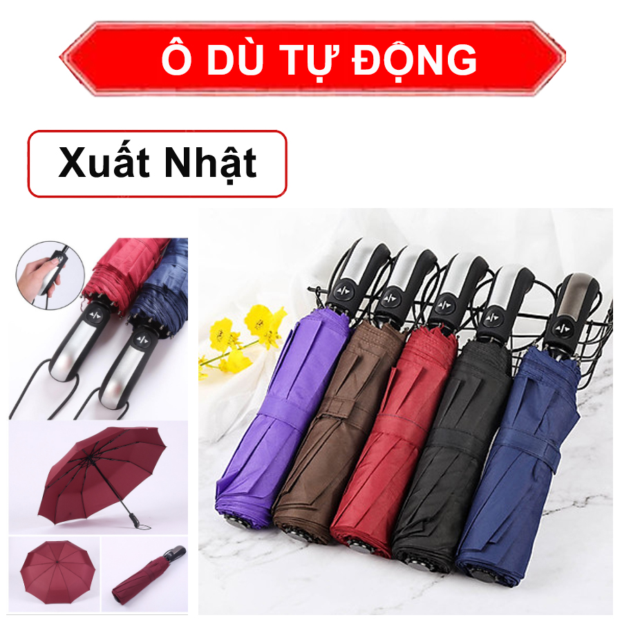 DÙ CHE MƯA TỰ ĐỘNG - Ô CHỐNG TIA UV - Ô Che Nắng - Ô Chống Nắng Gấp Gọn - Ô Dù mini CẦM TAY Che Chắn - GIAO MÀU NGẪU NHIÊN