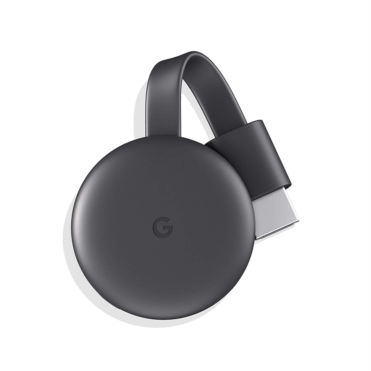 Thiết bị kết nối không dây thông minh Google Chromecast 2019 3rd Gen (Newest Version) phù hợp với TV hoặc máy chiếu có cổng HDMI