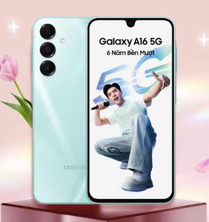 [THANH LÝ] Điện thoại S a m s u n g Galaxy A16 5G (8GB/128GB) màn hình Super AMOLED 6.7" kháng bụi nước IP54 bền mượt 6 năm - Bạc hà  - Ngày Hết Hạn Bảo Hành: 06/07/2026