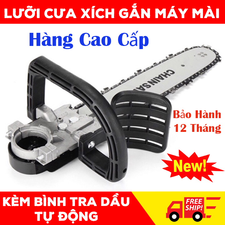 Lam xích lưỡi cưa gắn máy mài máy cắt, tra dầu tự động Chain Saw 11.5'