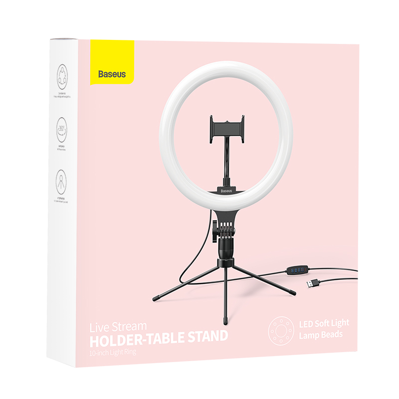 Đèn live stream Baseus Live Stream Holder-table Stand (10 / 12 -inch Light Ring) CRZB10-A01 / CRZB12-B01