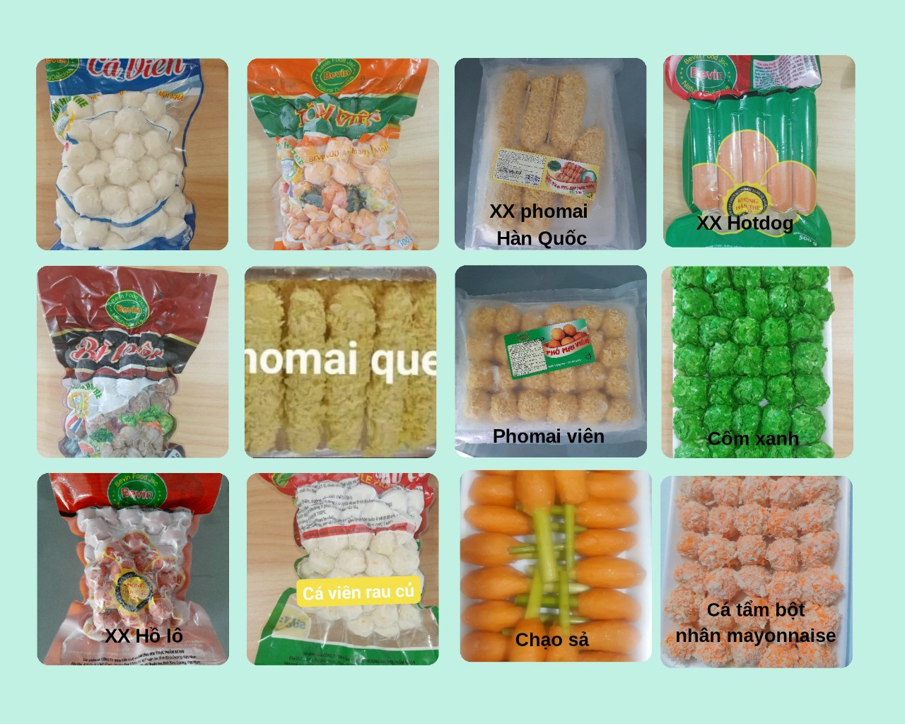 [HCM]hotdog xong khóiphô mai hàn quốccá bò tôm viên