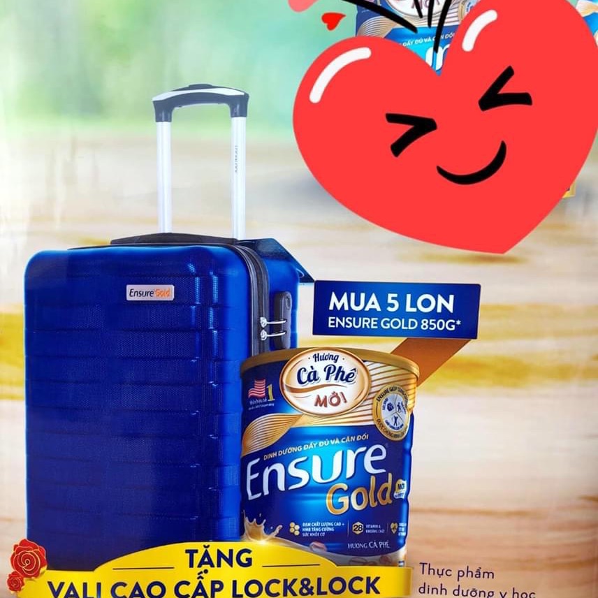 Combo 5lon sữa ensure tặng Vali cao cấp
