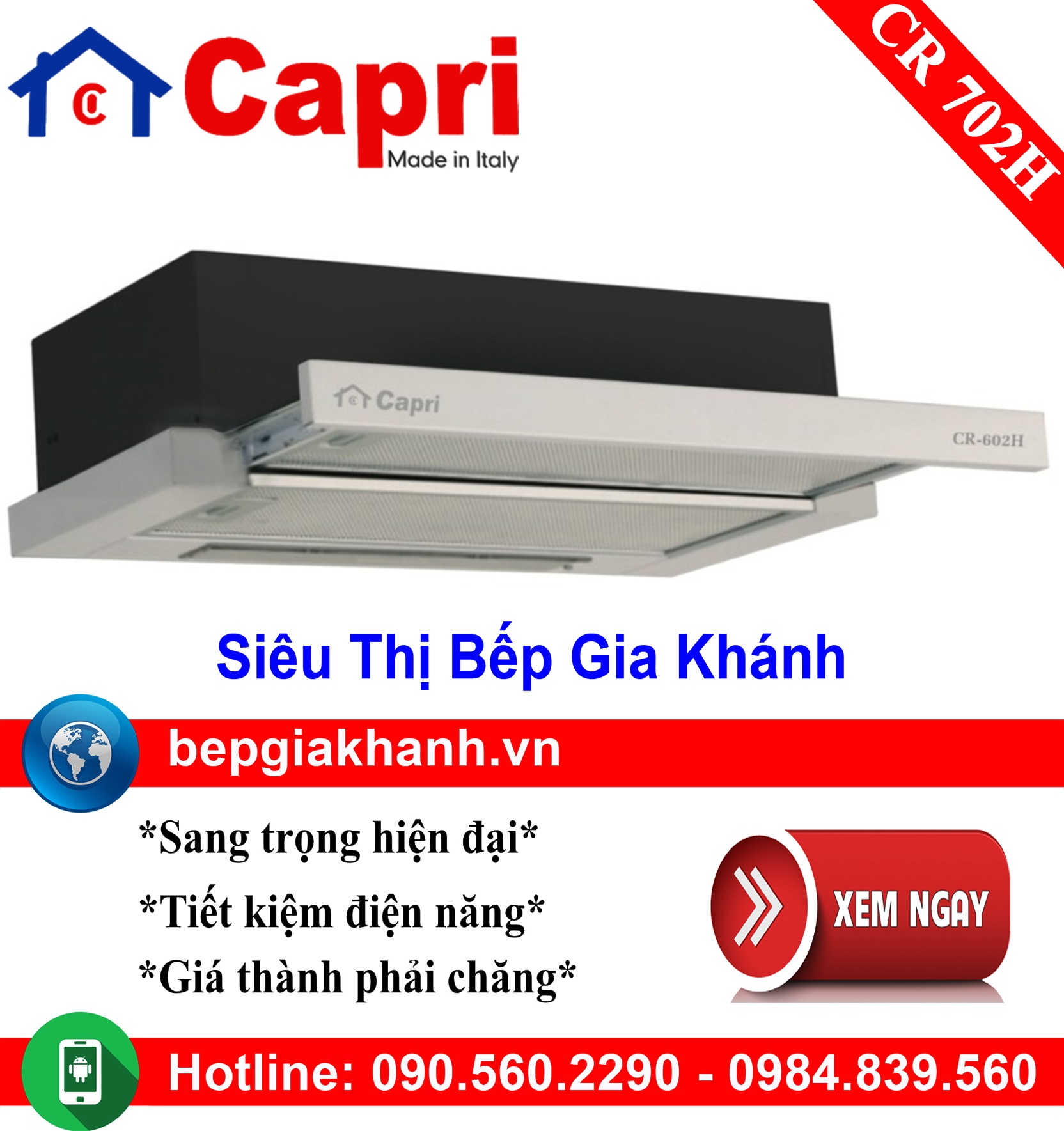 [HCM]Máy hút mùi âm tủ 70cm Capri CR 702H, máy hút mùi nhà bếp, máy hút mùi bếp, máy hút mùi kính cong, máy hút mùi canzy, máy hút mùi mini, máy hút mùi âm trần, máy hút mùi electrolux, may hut mui