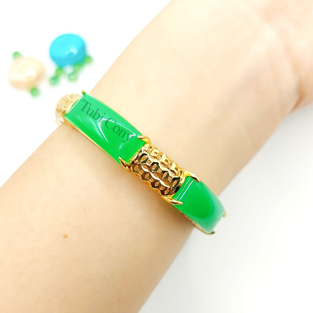 Vòng tay nữ xanh cẩm thạch mẫu 070R.DX2.180822 - Hàng đẹp hơn trong hình, bền màu theo thời gian - Mang đi chơi, đi tiệc rất đẹp - thời trang đẹp, vòng tay đẹp, lắc tay đẹp