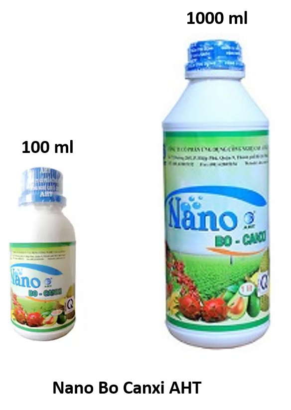 Phân bón vi lượng nano bo canxi aht 100ml/1000ml