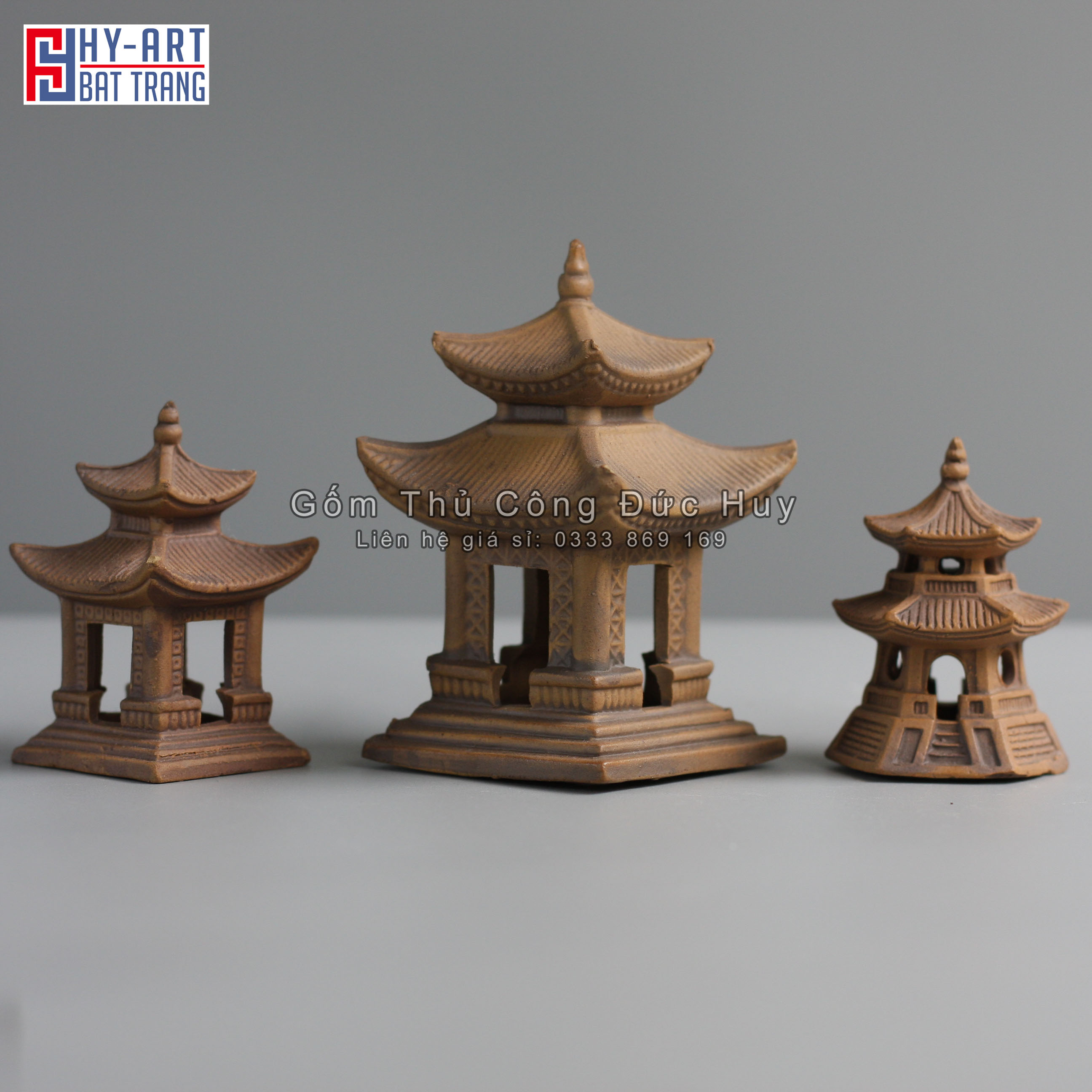 Mô hình Gốm tháp nhật - Phụ Kiện Trang Trí Hòn Non Bộ - Tiểu Cảnh - Bể Cá