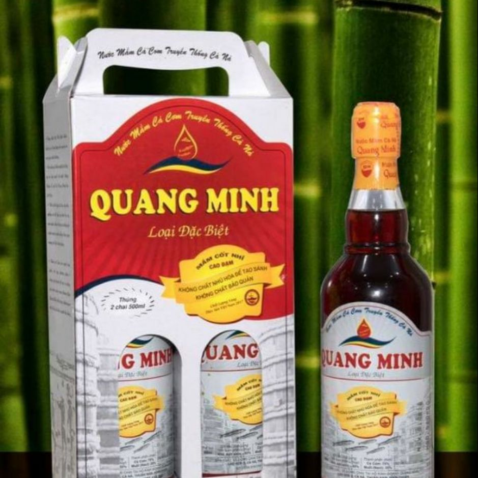 Thùng 2 chai 500ml nước mắm Quang Minh loại đặc biệt