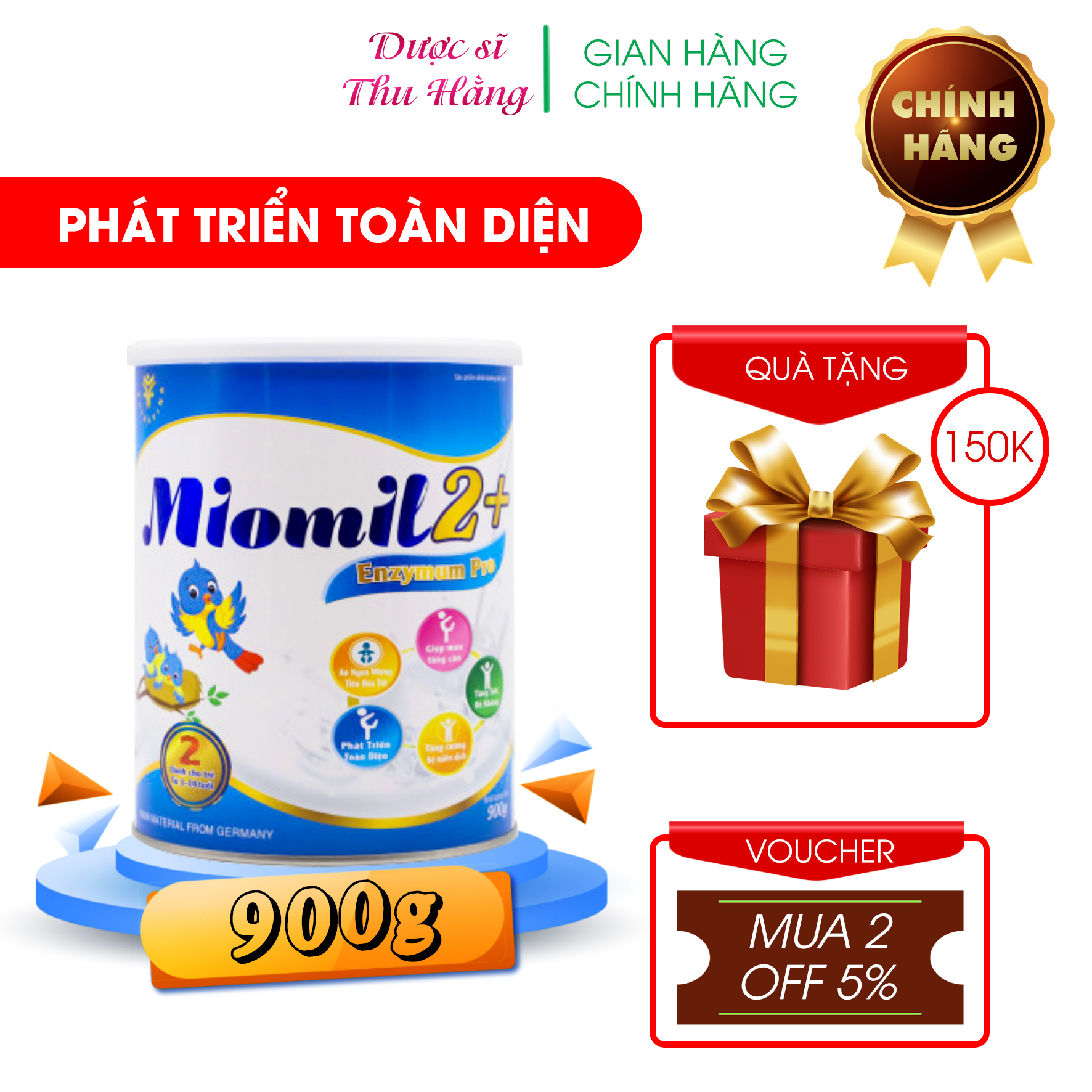 Sữa bột dinh dưỡng MIOMIL Enzymum Pro giúp trẻ tiêu hóa tốt, mau tăng cân - 900g