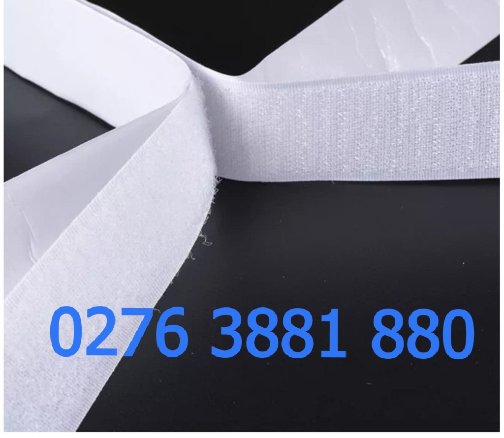 Velcro,Dán sé, Băng dính gai, khóa nhám, Băng gai nhám, rộng 1.6 cm có keo 1.0 mét