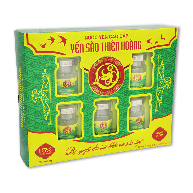 Yến sào Thiên Hoang 15% Hương Lá Dứa Hộp 6Lọ