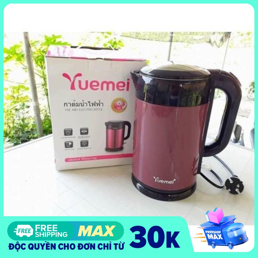 Ấm Đun Nước Siêu Tốc ,Bình Đun nước SIÊU TỐC THÁI LAN Yuemei 2.5L,Ấm đun nước Thái Lan Yuemei 2.5L CAO CẤP Ấm đun nước siêu tốc màu 2 lớp cách nhiệt An Toàn Hiệu quả dễ sử dụng