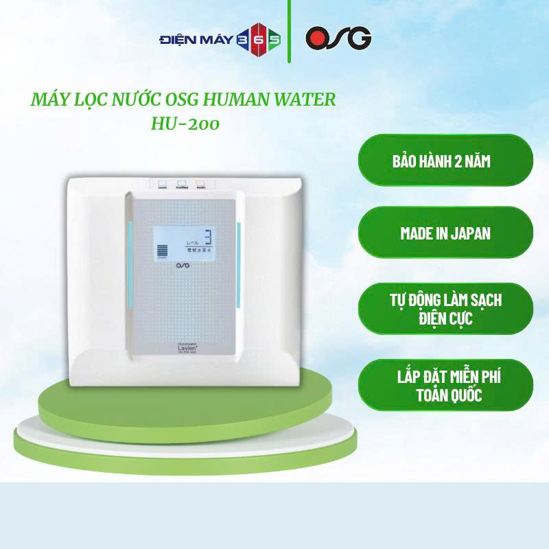 Osg Human Water Hu-200 – Alkaline Ionized Water Purifier – Japanese Technology – 7 Electrode Plates – Stm Giá 47,599,000 Đồng*Miễn phí vận chuyển