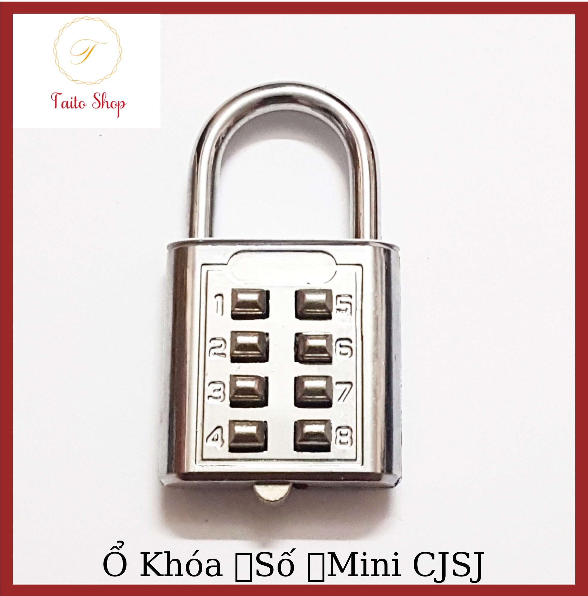 [GIÁ SỐC] Ổ khoá số mini làm bằng hợp kim kẽm, an toàn tiện dụng nhỏ gọn khoá tủ, khoá vali, khoá két sắt (màu bạc)