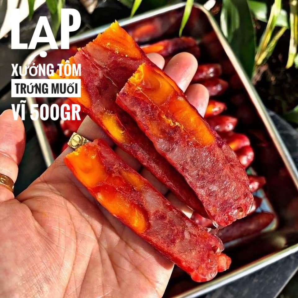 Lạp xưởng tôm trứng muối 1kg - 2 túi 500gr