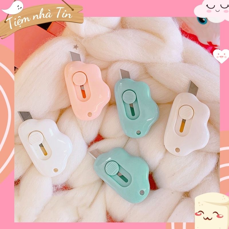 Dao rọc giấy, dao dọc giấy, dao unbox mini hình đám mây ngộ nghĩnh xinh xắn đáng yêu tiệm nhà tin