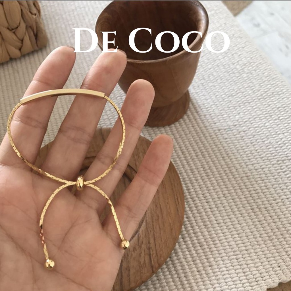 Vòng tay nữ, lắc tay gold bar De Coco decoco.accessories