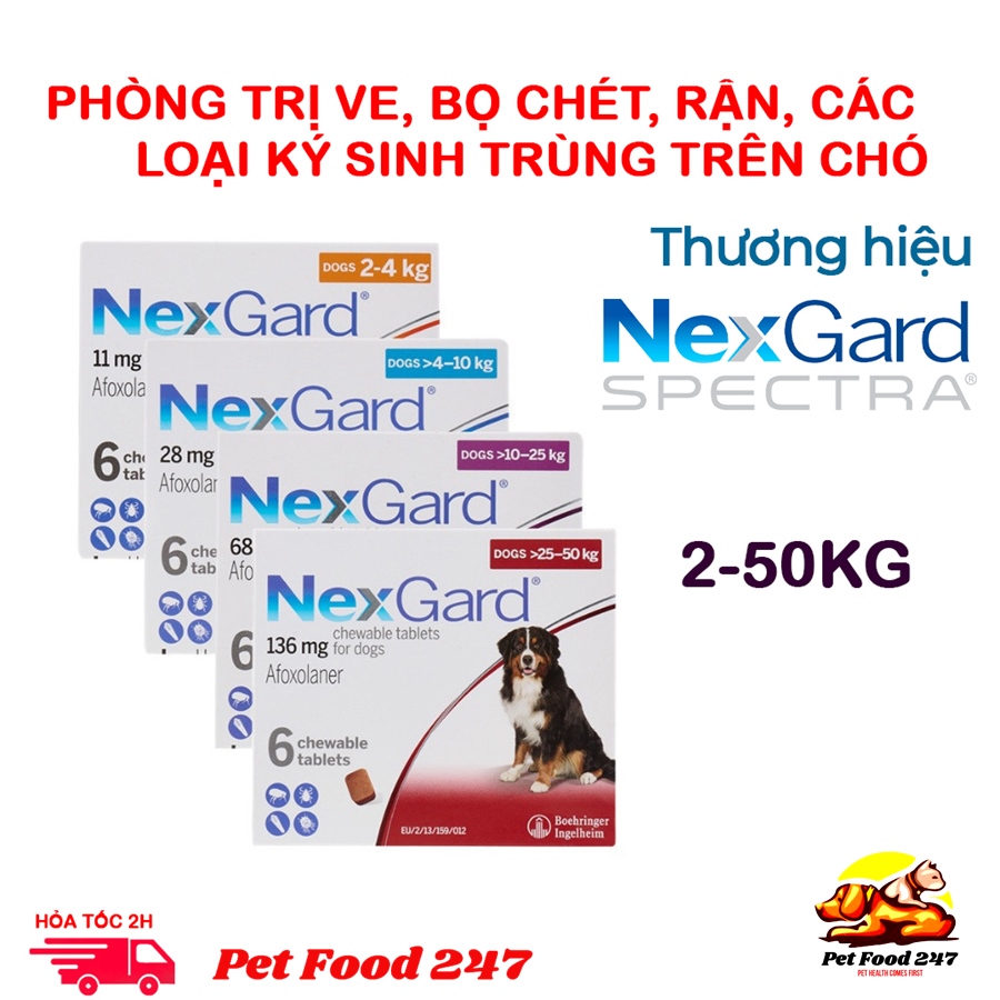 Nexgard viên nhai ve ghẻ bọ chét cho chó - lẻ 1 viên