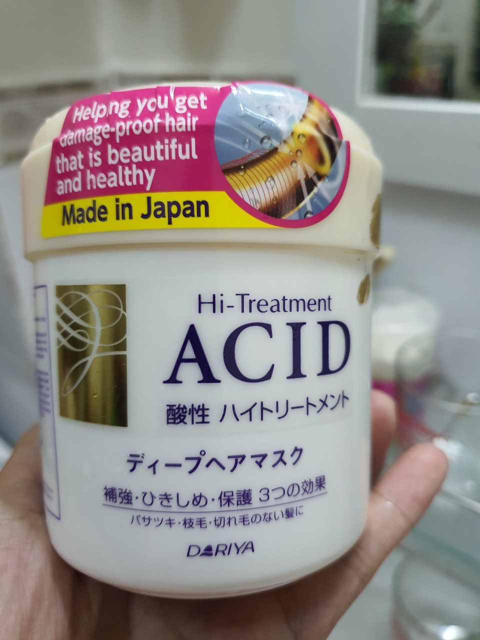 Kem xã, ủ, dưỡng tóc tại nhà ACID NHAT· Acid Deep Hair Mask JAPAN là sản phẩm dùng cho ủ tóc hoặc xả tóc tại nhà. Dùng cho các loại tóc, đặc biệt tóc khô xơ, tóc bị hư tổn, tóc nhuộm