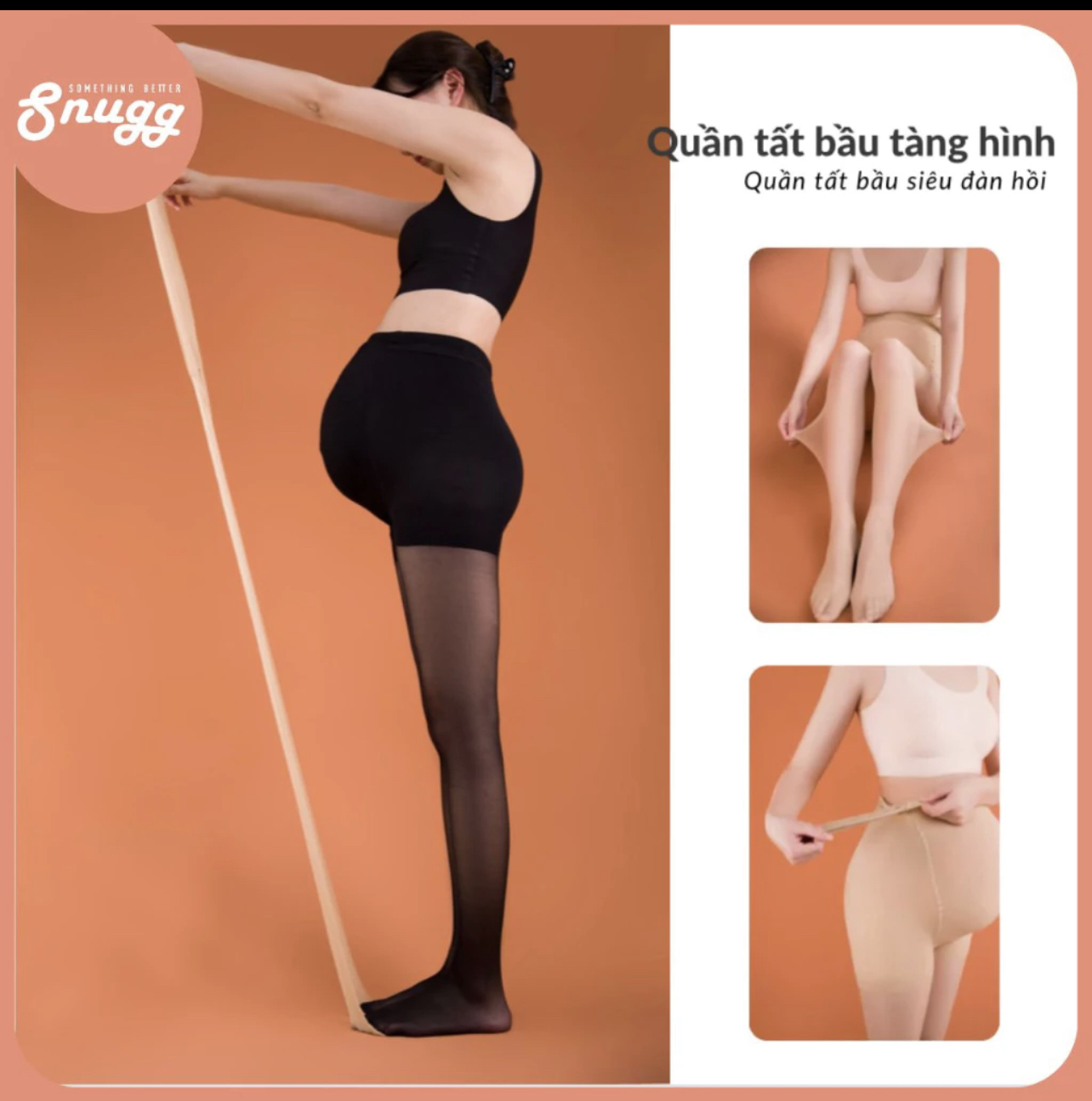 Quần tất bầu 8D tàng hình siêu mảnh nhẹ, form bụng cực lớn và đàn hồi Snugg SNU2187