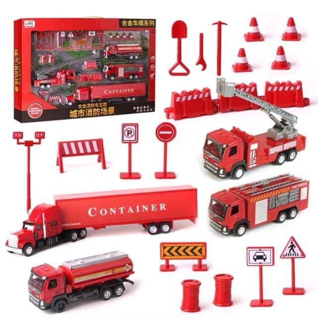 Set xe sắt 40 chi tiết siêu xịn chủ đề cứu hỏa
