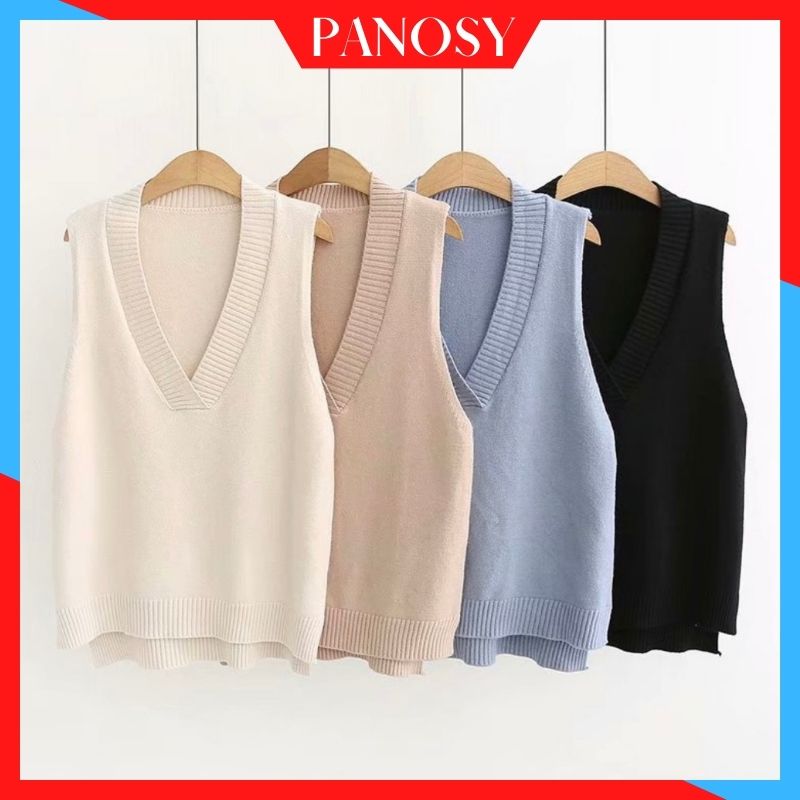 Áo len nữ đẹp áo len form rộng gile nữ cổ tim mềm mịn chất vải cao cấp - mã A457