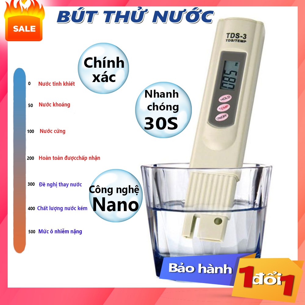 MÁY ĐO ĐỘ PH CỦA NƯỚC LIÊN DOANH USA Siêu sale - Hàng Chính hãng Bút Thử Nước Sạch Nhật Bản - Máy Đo Kiểm Chất Lượng Nước Bảo hành 1 đổi 1 toàn quốc
