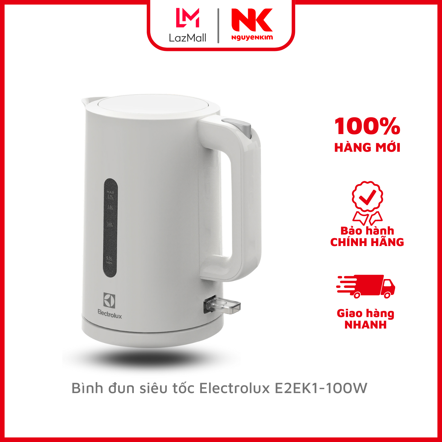 Bình đun siêu tốc electrolux e2ek1-100w