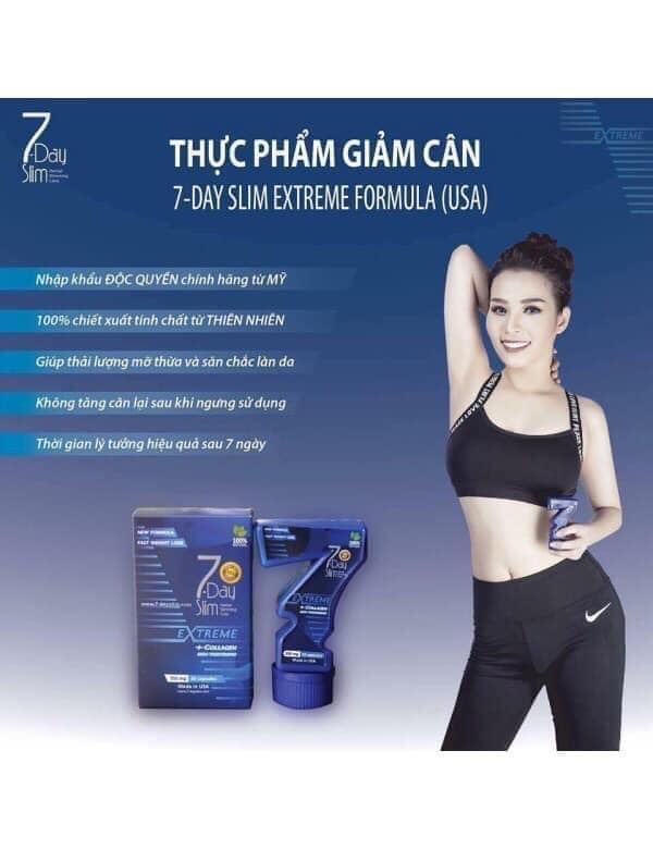 Viên Uống Giảm Cân 7 Day Slim An Toàn Từ Mỹ - Có Giấy Cam Kết (30 viên) - Hỗ Trợ Kiểm Soát Cân Nặng